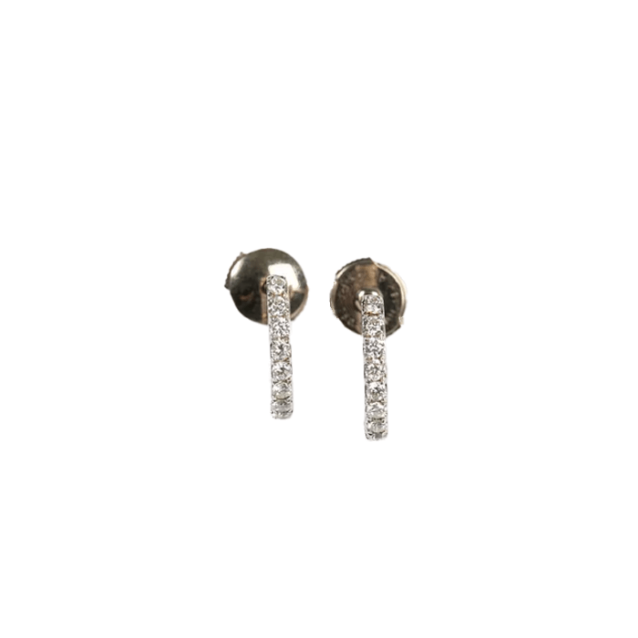 Boucles d'oreilles Ernestine en or gris et diamants - IN ORBEM