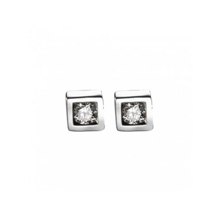 Boucles d'oreille “Alchimie” en or blanc et diamants - PHILIPPE TOURNAIRE
