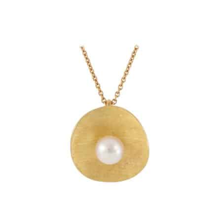 Collier “Perle de rosée” en or jaune et perle blanche - MICHÈLE BASCHET PARIS