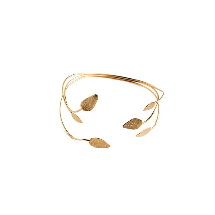 Bracelet jonc “Murmure” doré à l’or fin - LAURE MORY BIJOUX