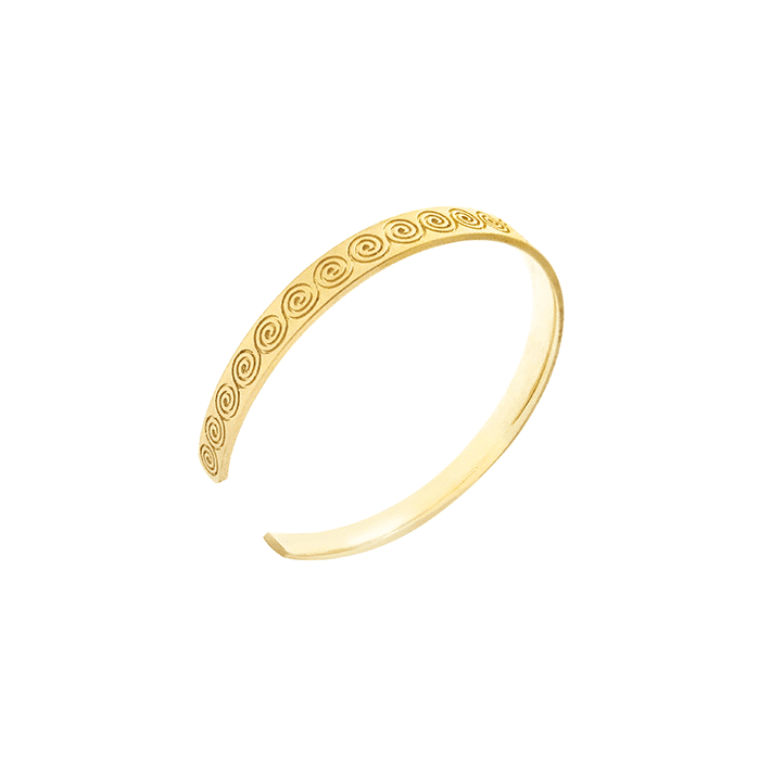 Bracelet rigide “Spirale” ouvert en or jaune - GORALSKA
