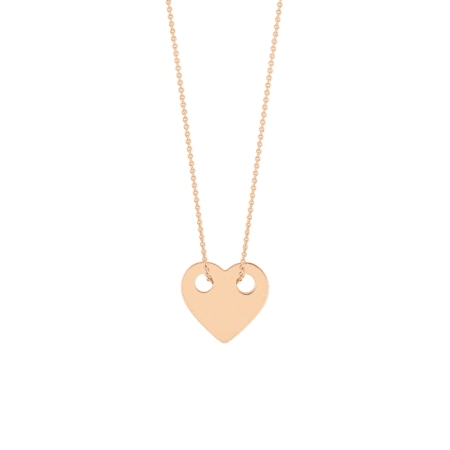 Collier “Mini heart on chain” en or rose - GINETTE NY