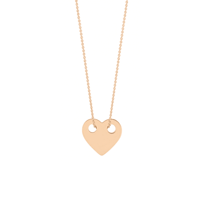Collier “Mini heart on chain” en or rose - GINETTE NY