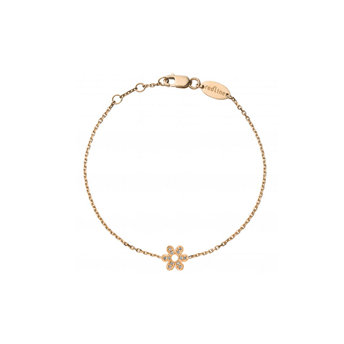 Bracelet “Fleur” en or rose et diamants - REDLINE PARIS