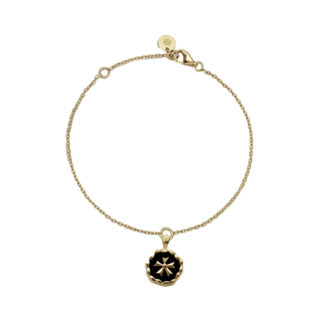 Bracelet “Gloria Héritage Noir” en or jaune et laque noire - ARTHUS BERTRAND